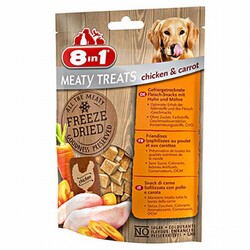 8in1 - 8in1 Freeze Dried Tavuklu ve Havuçlu Köpek Ödülü 50 Gr