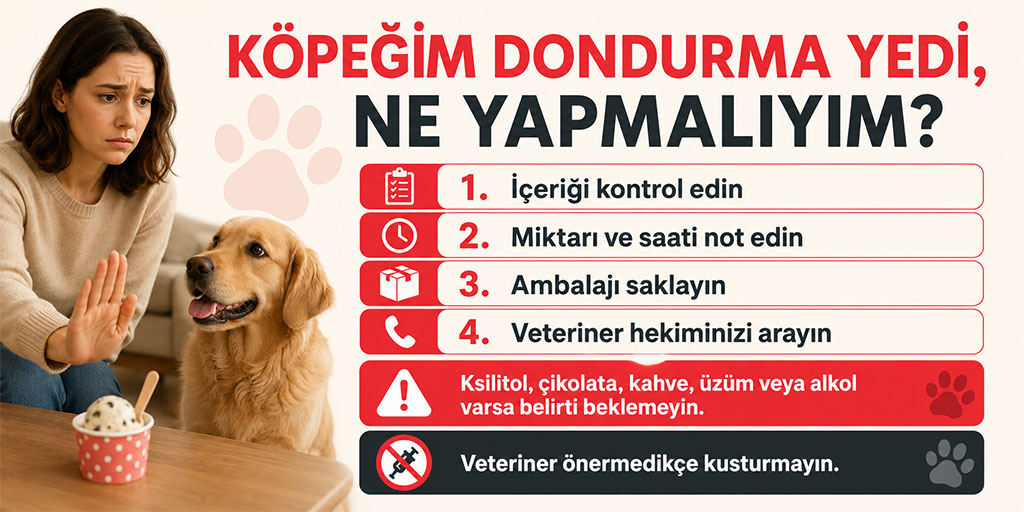 Köpek dondurma yediğinde yapılması gerekenler
