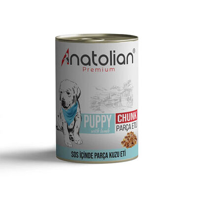 Anatolian Premium Parça Etli Kuzulu Yavru Köpek Konservesi 400 Gr 