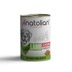 Anatolian - Anatolian Premium Parça Etli Kuzulu Yetişkin Köpek Konservesi 400 Gr 