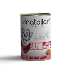 Anatolian - Anatolian Premium Parça Etli Somonlu Yetişkin Köpek Konservesi 400 Gr 