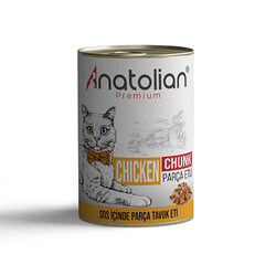 Anatolian - Anatolian Premium Parça Etli Tavuklu Yetişkin Kedi Konservesi 400 Gr 
