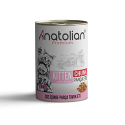 Anatolian - Anatolian Premium Parça Tavuk Etli Yavru Kedi Konservesi 400 Gr 
