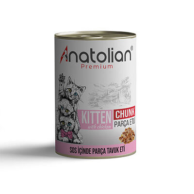 Anatolian Premium Parça Tavuk Etli Yavru Kedi Konservesi 400 Gr 