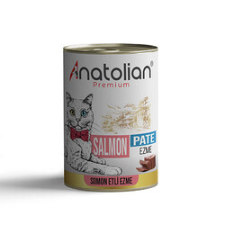 Anatolian - Anatolian Premium Somonlu Ezme Yetişkin Kedi Konservesi 24 Adet 400 Gr 