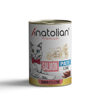 Anatolian Premium Somonlu Ezme Yetişkin Kedi Konservesi 24 Adet 400 Gr 