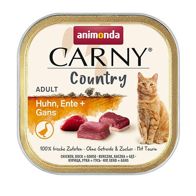 Animonda Carny Country Tavuklu Ördekli ve Kaz Etli Yetişkin Kedi Konservesi 100 Gr 