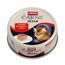 Animonda - Animonda Carny Ocean Ton Balıklı ve Sığır Etli Yetişkin Kedi Konservesi 6 Adet 80 Gr 