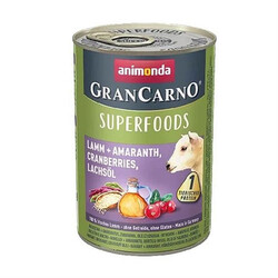 Animonda - Animonda GranCarno Kuzu Etli Amarant Kızılcık ve Somon Yağlı Yetişkin Köpek Konservesi 6 Adet 400 Gr 