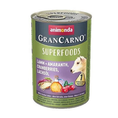 Animonda GranCarno Kuzu Etli Amarant Kızılcık ve Somon Yağlı Yetişkin Köpek Konservesi 6 Adet 400 Gr 