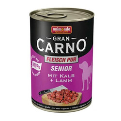 Animonda - Animonda GranCarno Senior Sığır Etli Kuzulu Yaşlı Köpek Konservesi 6 Adet 400 Gr 