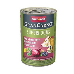 Animonda - Animonda GranCarno Superfoods Sığır Etli Pancar ve Böğürtlenli Yetişkin Köpek Konservesi 400 Gr