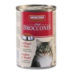 Animonda - Animonda Brocconis Kümes Hayvanlı ve Yürekli Yetişkin Kedi Konservesi 400 Gr
