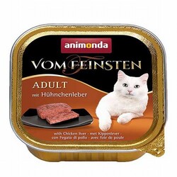 Animonda - Animonda Vom Feinsten Tavuklu ve Ciğerli Yetişkin Kedi Konservesi 100 Gr 
