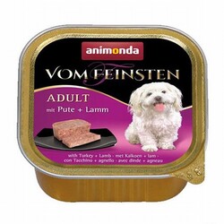Animonda - Animonda Vom Feinsten Hindili ve Kuzulu Yetişkin Köpek Konservesi 6 Adet 150 Gr 
