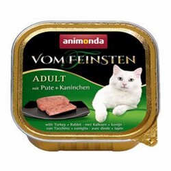 Animonda - Animonda Vom Feinsten Hindili ve Tavşanlı Yetişkin Kedi Konservesi 6 Adet 100 Gr 