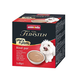 Animonda - Animonda Vom Feinsten Snack Pudding Biftekli Yetişkin Köpek Pudingi 3x85 Gr 