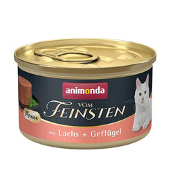 Animonda - Animonda Vom Feinsten Somonlu ve Kümes Hayvanlı Yetişkin Kedi Konservesi 85 Gr 
