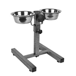 Flip - Flip Ayaklı Çelik İkili Köpek Mama ve Su Kabı 470 Ml 