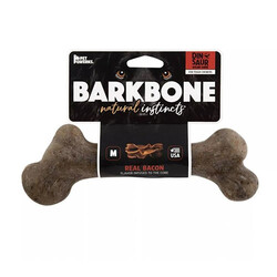 BarkBone - BarkBone Dinosaur Bacon Aromalı Bitmeyen Köpek Çiğneme Kemiği Orta Boy 21 Cm 