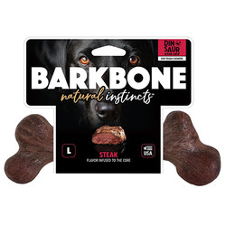 BarkBone - BarkBone Dinosaur Biftek Aromalı Bitmeyen Köpek Çiğneme Kemiği Büyük Boy 24 Cm 