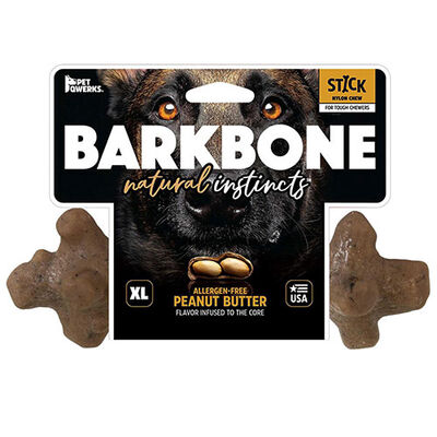 BarkBone Natural Fıstık Ezmesi Aromalı Bitmeyen Köpek Çiğneme Kemiği Büyük Boy 27 Cm 