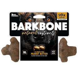BarkBone - BarkBone Natural Fıstık Ezmesi Aromalı Bitmeyen Köpek Çiğneme Kemiği Küçük Boy 16 Cm 