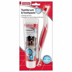 Beaphar Köpek Diş Macunu ve Diş Fırçası Seti - Thumbnail