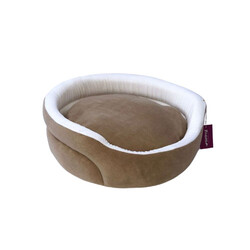 Bedspet - Bedspet Ağızlıklı Sepet Kedi ve Küçük Irk Köpek Yatağı Kahverengi 