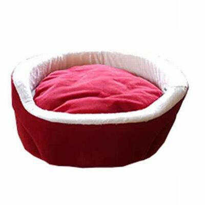 Bedspet Ağızlıklı Sepet Kedi ve Küçük Irk Köpek Yatağı Kırmızı 
