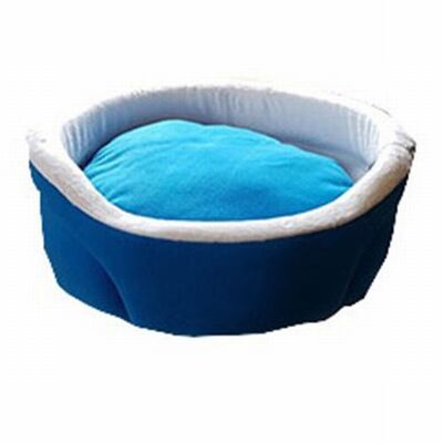 Bedspet Ağızlıklı Sepet Kedi ve Küçük Irk Köpek Yatağı Mavi
