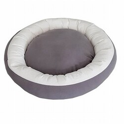 Bedspet - Bedspet Simit Kedi ve Küçük Irk Köpek Yatağı Gri Beyaz 