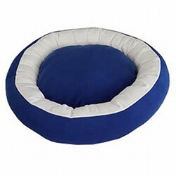 Bedspet - Bedspet Simit Kedi ve Küçük Irk Köpek Yatağı Mavi Beyaz 