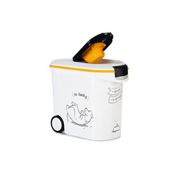 Beeztees Tekerlekli Özel Kapaklı Plastik Köpek Mama Saklama Kabı 35 Lt - Thumbnail