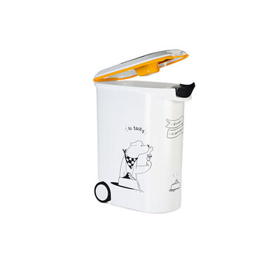 Beeztees Tekerlekli Özel Kapaklı Plastik Köpek Mama Saklama Kabı 54 Lt 