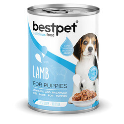 Bestpet - BestPet Parça Etli Kuzu Etli Yavru Köpek Konservesi 400 Gr 