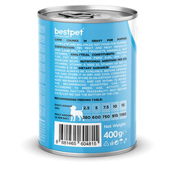 BestPet Parça Etli Kuzu Etli Yavru Köpek Konservesi 400 Gr - Thumbnail