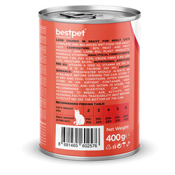 BestPet Parça Etli Kuzu Etli Yetişkin Kedi Konservesi 24 Adet 400 Gr - Thumbnail