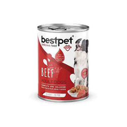 Bestpet - BestPet Parça Etli Sığır Etli Yetişkin Köpek Konservesi 6 Adet 400 Gr 