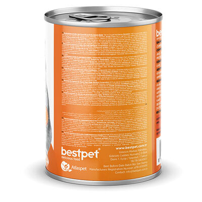 BestPet Parça Etli Somon Balıklı Yetişkin Kedi Konservesi 400 Gr 