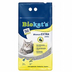 Biokats - Biokats Bianco Extra Bentonit Topaklanan Kedi Kumu 10 Lt 