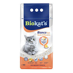 Biokats - Biokats Bianco Vanilya Mandalina Bentonit Topaklanan Kedi Kumu 10 Lt 