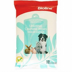 Bioline - Bioline Kedi ve Köpek Islak Temizlik Mendili 10'lu 