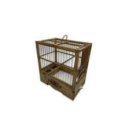 Birdlife - Birdlife Ahşap Oymalı Kuş Kafesi 27,5x29x17 Cm 