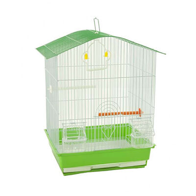 Birdlife Çift Kapılı Kuş Kafesi Yeşil 34,5x28x46 Cm 