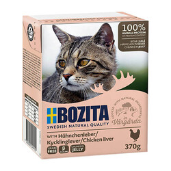 Bozita - Bozita Chunks Jelly Natural Soslu Parça Tavuklu Tahılsız Yetişkin Kedi Konservesi 370 Gr 