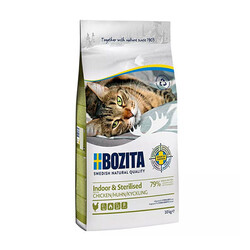 Bozita - Bozita Tavuklu Kısırlaştırılmış ve Evde Beslenen Yetişkin Kedi Maması 10 kg 