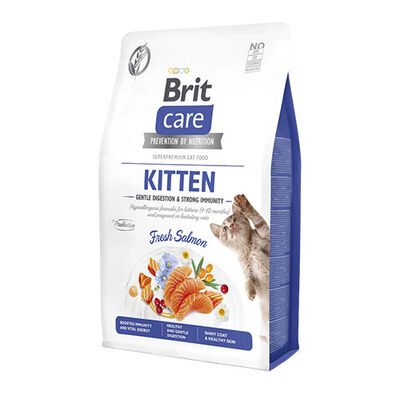 Brit Care Gentle Digestion & Strong Immunity Somonlu Tahılsız Yavru Kedi Maması 2 Kg 