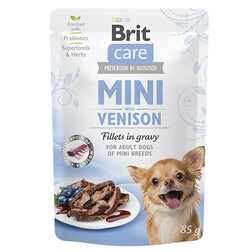 Brit Care - Brit Care Mini Adult Geyik Etli Soslu Fileto Küçük Irk Yetişkin Köpek Konservesi 85 Gr 