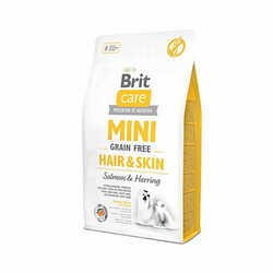 Brit Care - Brit Care Mini Hair Skin Somonlu ve Ringa Balıklı Küçük Irk Tahılsız Yetişkin Köpek Maması 2 Kg 